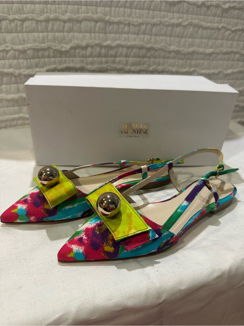 Francis Valentine Caroline Sandal Green Multi Size 6.5